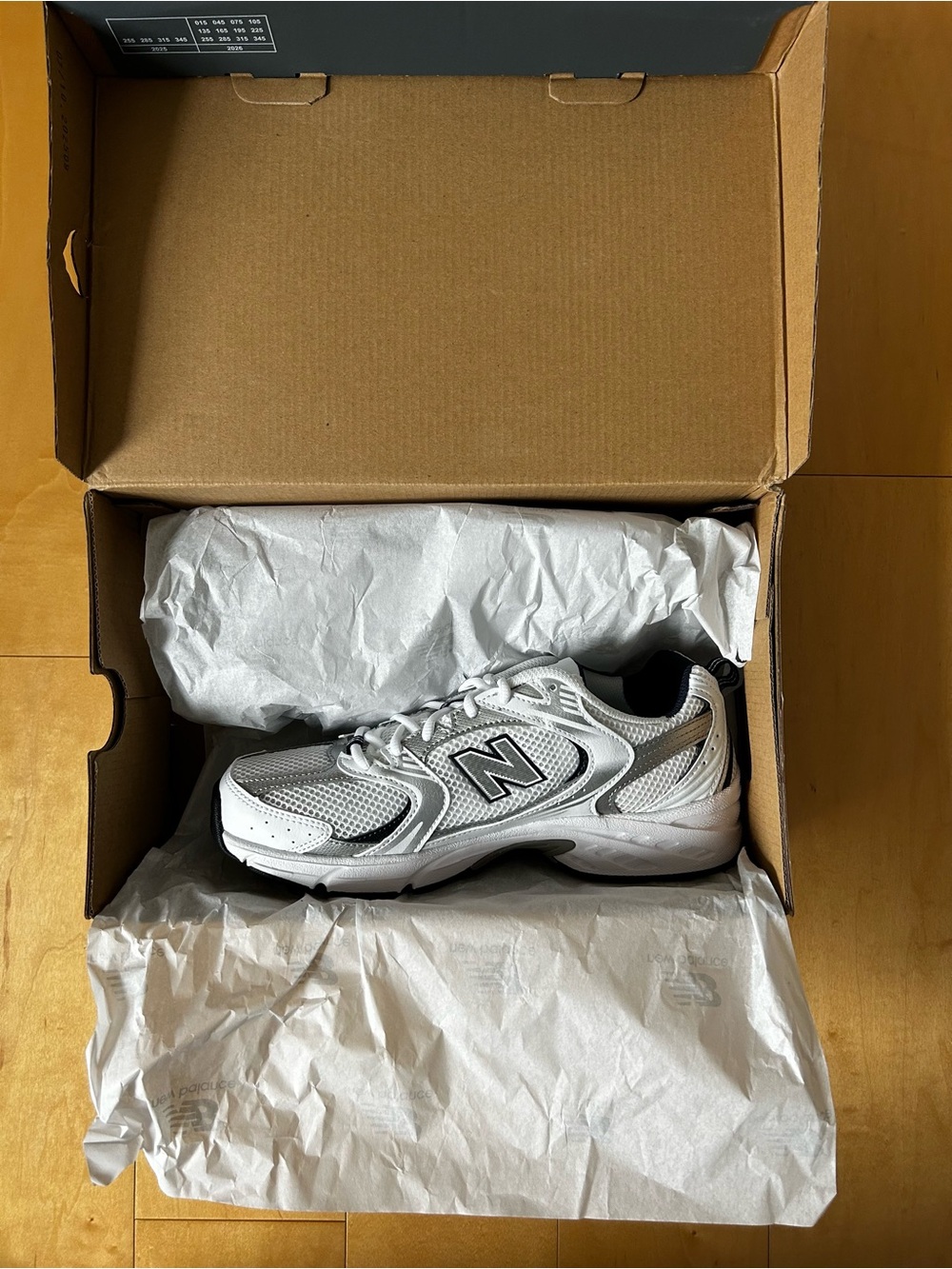 New Balance White & Navy Running Sneakers